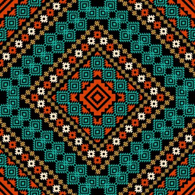 Geometric ornament in ethnic style clipart