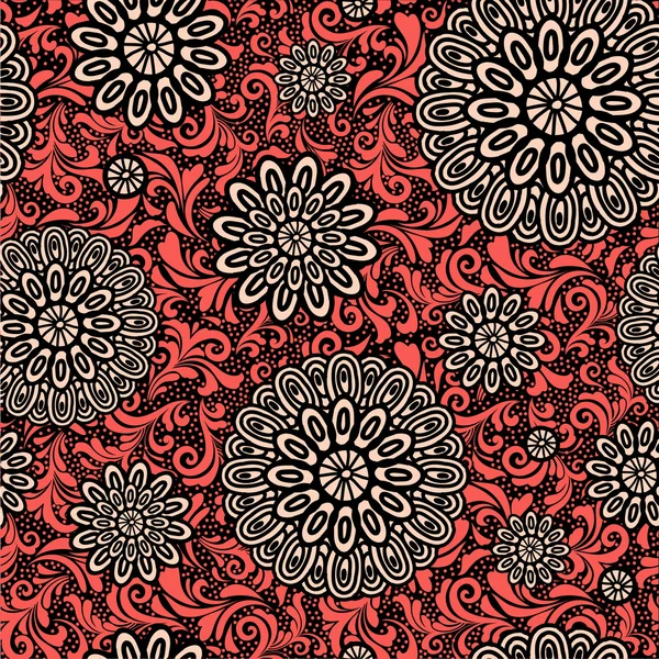 Patrón floral sin costuras — Vector de stock