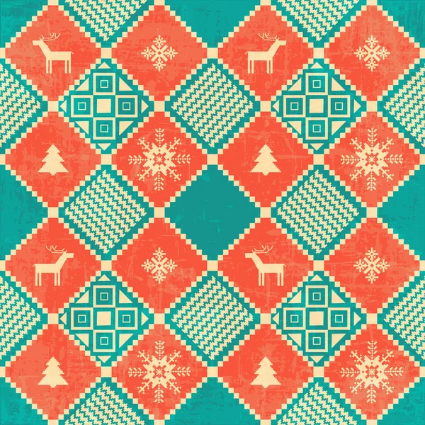 Christmas background in retro style — Stock Vector