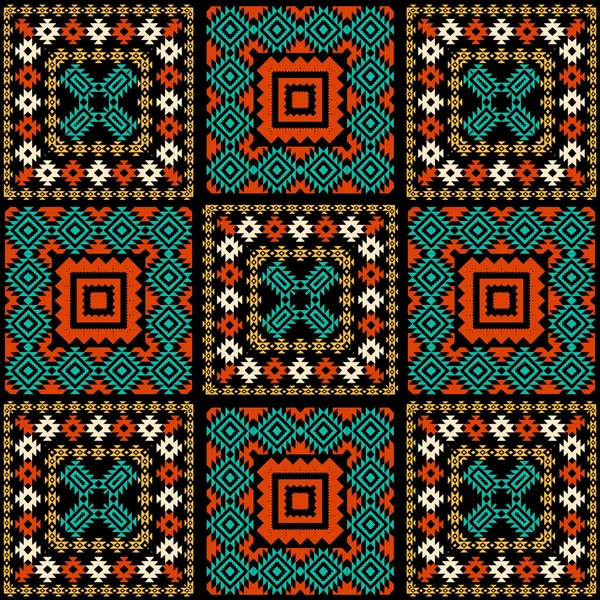 Fond géométrique abstrait dans un style ethnique — Image vectorielle