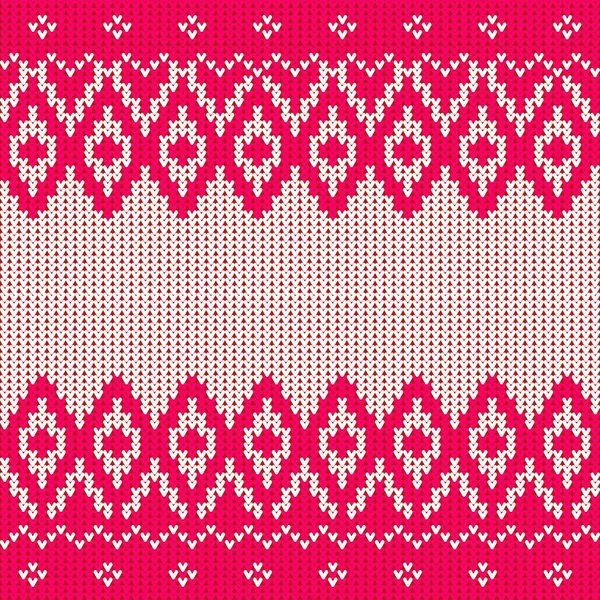 Traditional seamless knitted pattern in scandinavian style — Stock Vector