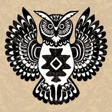 Decorative owl clipart