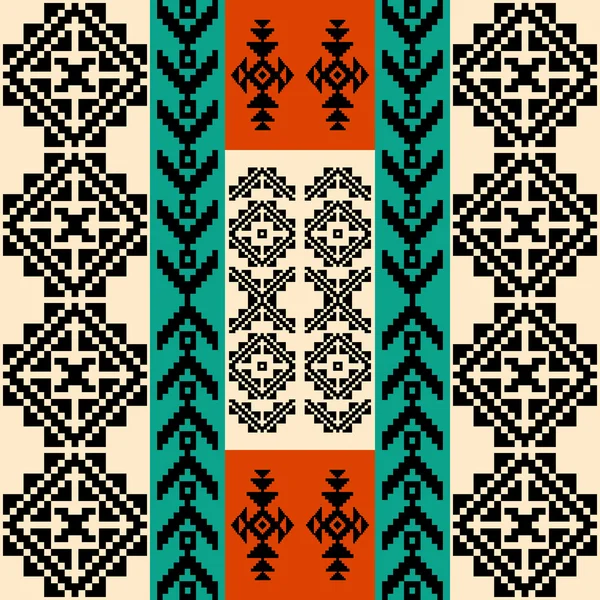 Abstracte geometrische achtergrond met traditionele etnische motieven — Stockvector