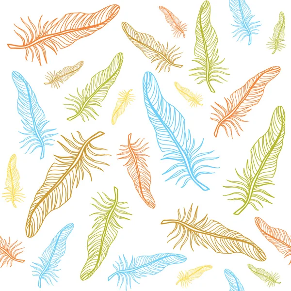 Feathers pattern — Stock Vector