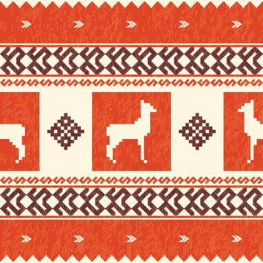 Etnik Tekstil desen lamas ile