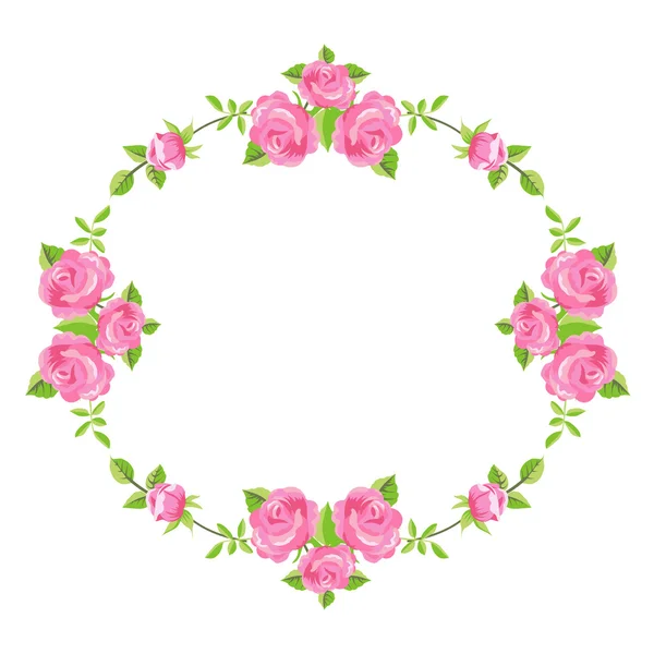 Fondo floral con rosas — Archivo Imágenes Vectoriales