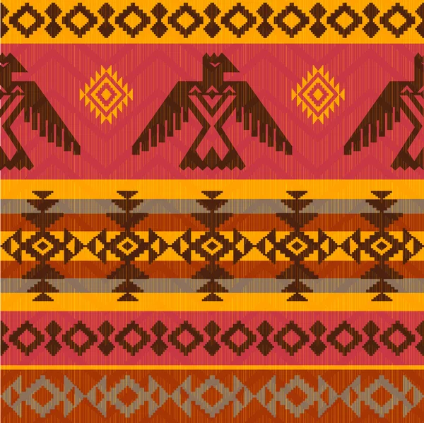 Modèle de style ethnique aigles — Image vectorielle