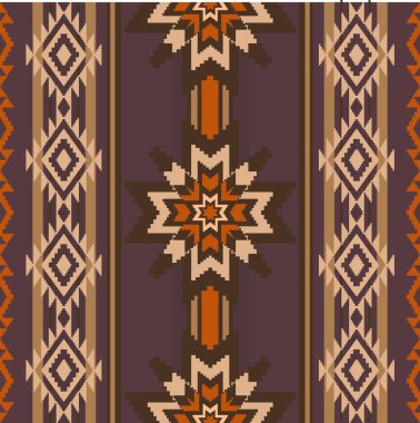 Etnik stil süs yıldız ile seamless modeli