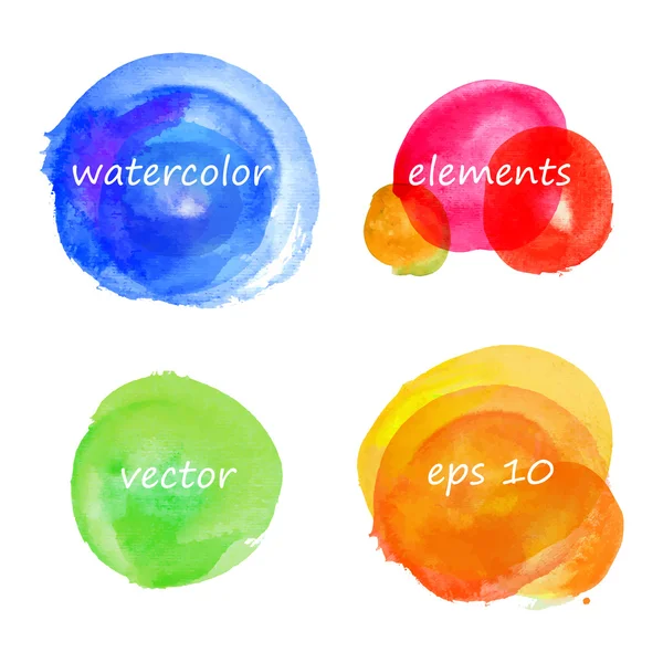 Éléments vectoriels aquarelle — Image vectorielle