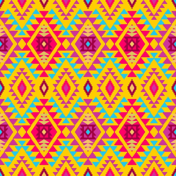 Kleurrijke trendy Azteekse patroon — Stockvector