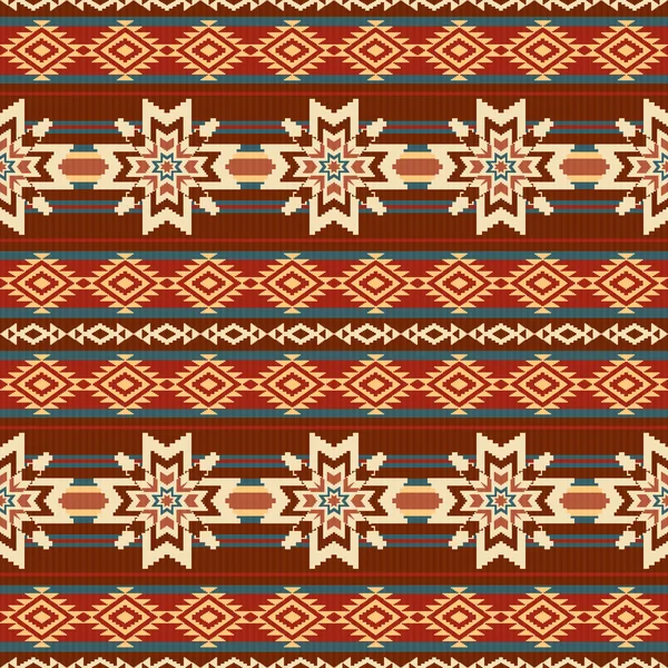 Absract patrón textil étnico con estrellas — Vector de stock