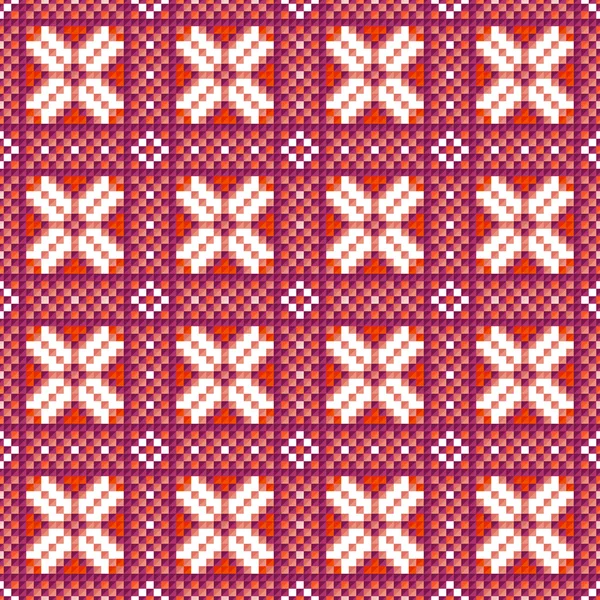 Tradicional hecho a mano navidad suéter patrón sin costuras — Archivo Imágenes Vectoriales