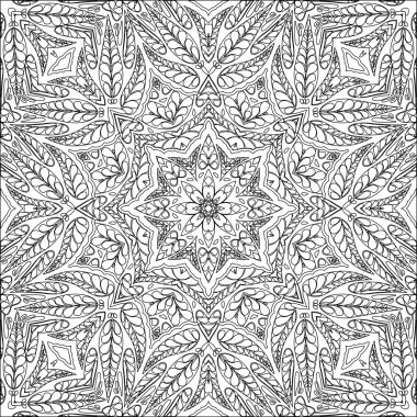 Coloring page ornamental pattern clipart