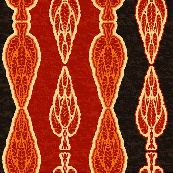 Etnické květinové textilní vzor — Stockový vektor