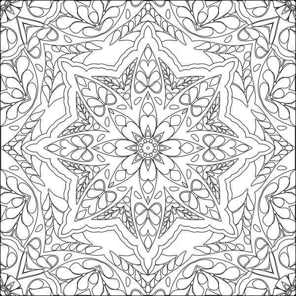 Coloriage mandala — Image vectorielle