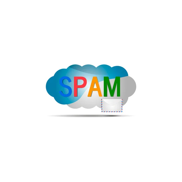 Spam e-post. Vektor illustration — Stock vektor