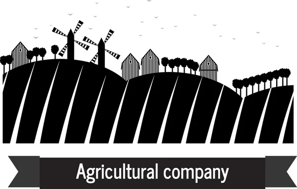 Agricultural company farm land — Stock Vector