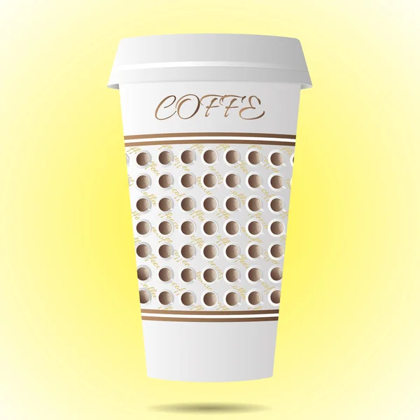 Паперова кава Чашка, склянка для кави. Векторні ілюстрації — стоковий вектор