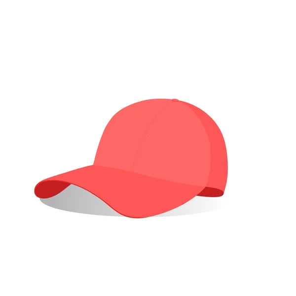 A red baseball cap, vector illustration — Stock Vector