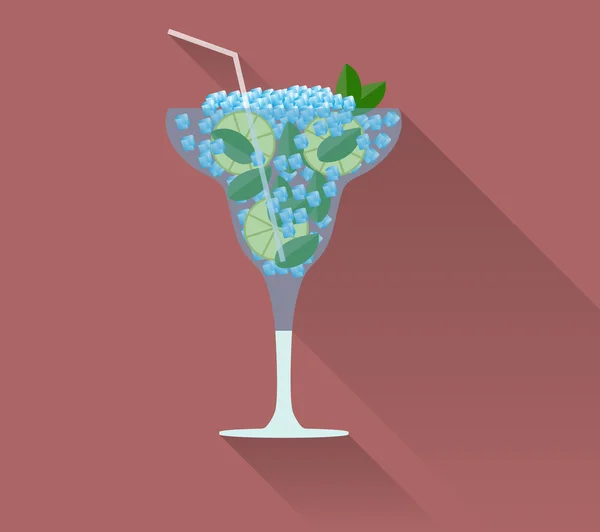 Bir kadeh kokteyl. Vektör çizim