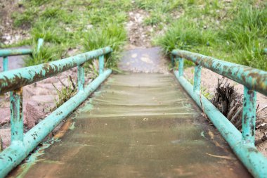 Paslı yeşil çocuk slayt