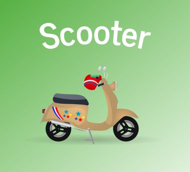 Eski scooter vektör