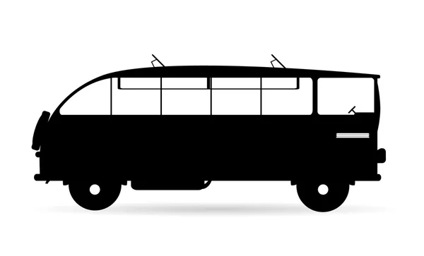Чорно-білий логотип автобуса — стоковий вектор