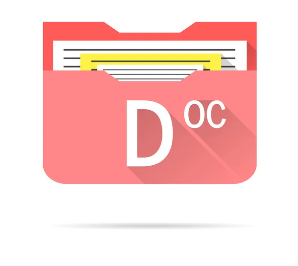 Folder icon on white background — Stock Vector