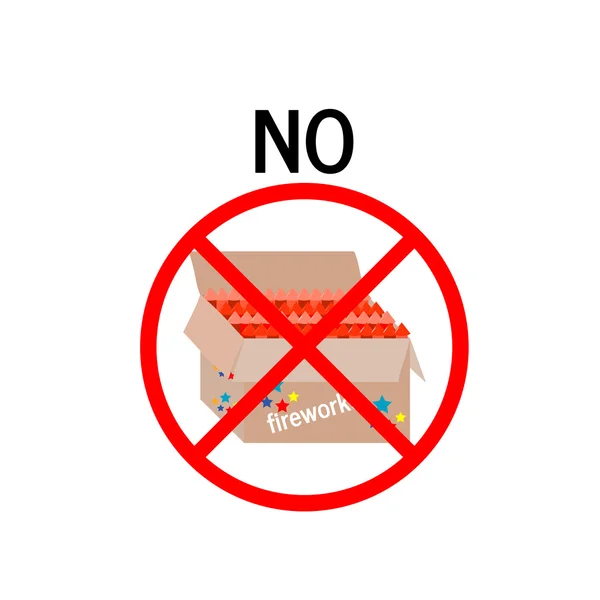 Havai fişek kullanımı yasak. Vektör çizim