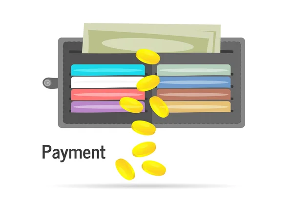 Kartım ve nakit ile cüzdan. Dolar, kredi kartları ile deri cüzdan