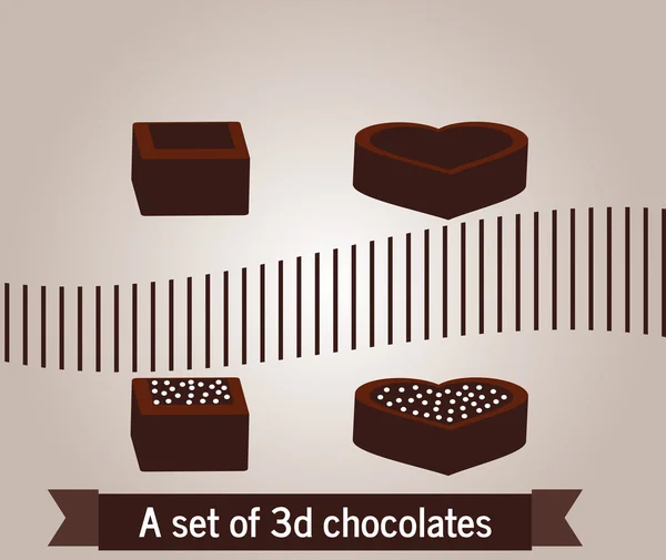 3d çikolata bir dizi