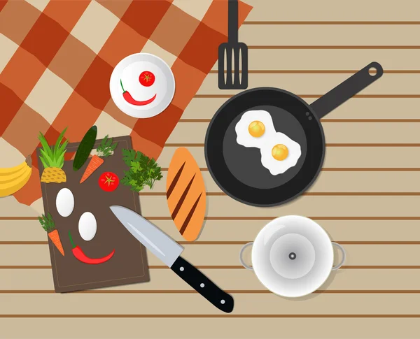 Mutfak Masa üstü ile çeşitli nesneler