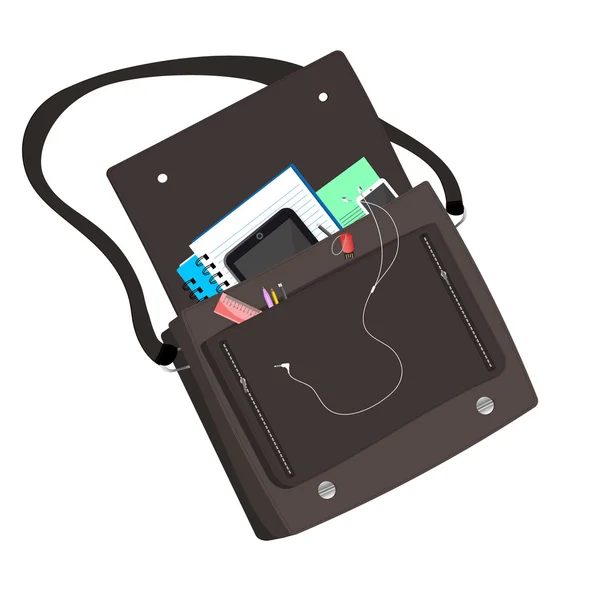 Okul çantası. Vektör çizim