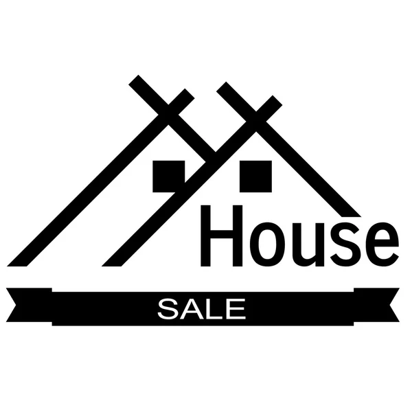 Das Logo der Haus.Vektor-Illustration Emblem modern — Stockvektor