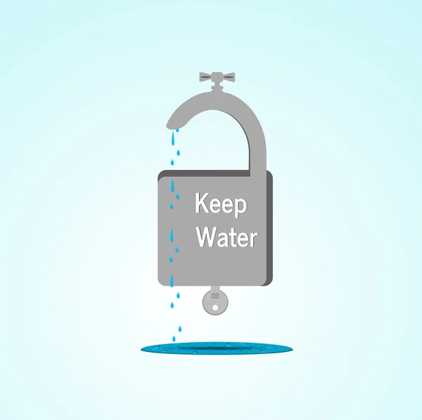 Logo mantenere Simbol acqua — Vettoriale Stock