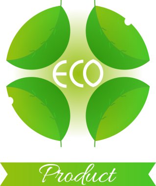 Çevre dostu ürün. Logo.Vector illüstrasyon
