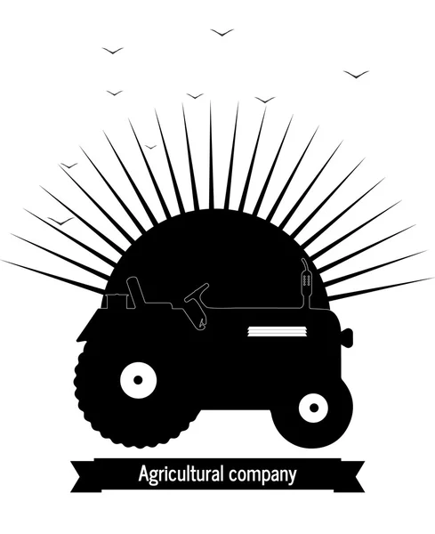 Logotipo trator, empresa agrícola — Vetor de Stock