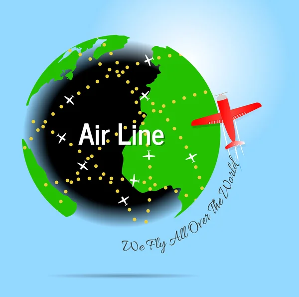 Air line.Vector illustration — Stock Vector