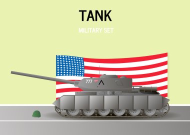 Askeri Tank.Vector illüstrasyon