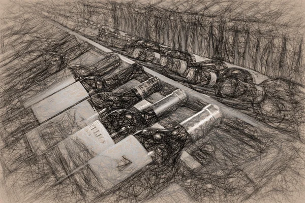 Sanatsal efektler - şarap rafı