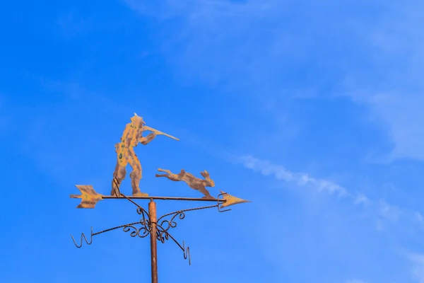 Cacciatore e coniglio meteo Vane — Foto Stock