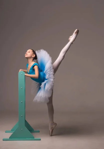 Ballerina Een Ballettutu Puntschoenen Kinderballerina Danst Meisje Isolaat — Stockfoto