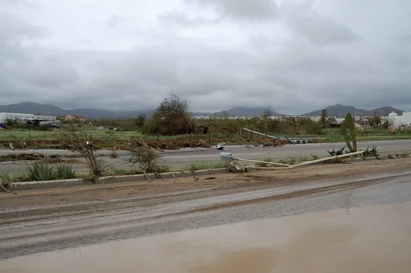 Damaged by hurricane Odile road — Stock Photo, Image