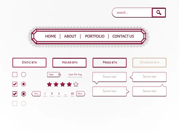 Éléments de l'interface utilisateur — Image vectorielle