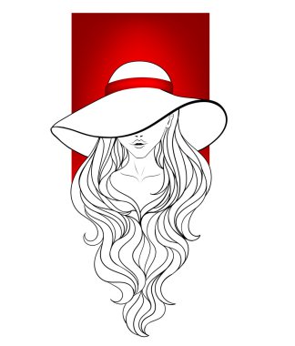 Vintage şapkalı genç kız