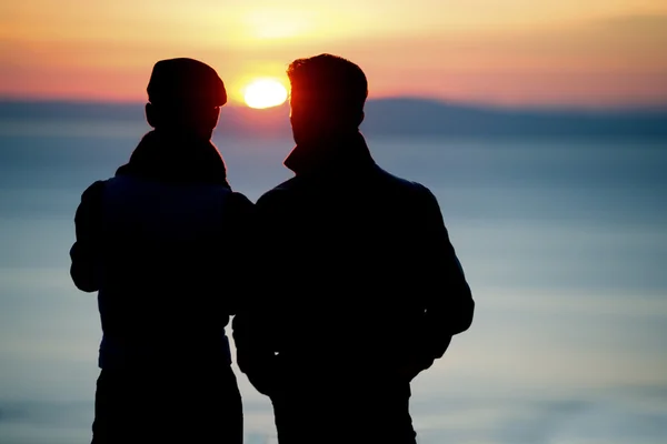 Talking at Sunset — Stock Photo, Image