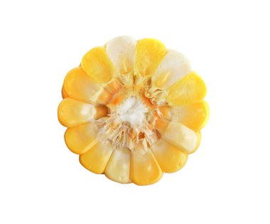 Beyaz arkaplanda tatlı mısır