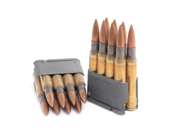 Garand clips and ammunition. — Stock Photo, Image