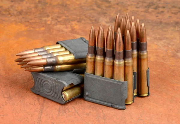 M1  clips and ammunition. — Stock Photo, Image