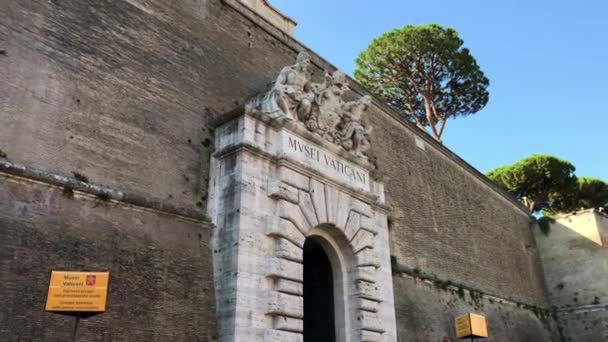 Toegang tot het Vaticaans Museum — Stockvideo